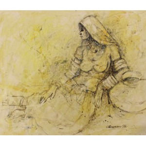 Moazzam Ali, 20 x 24 Inch, Water Color on Paper, Figurative Painting, AC-MOZ-044